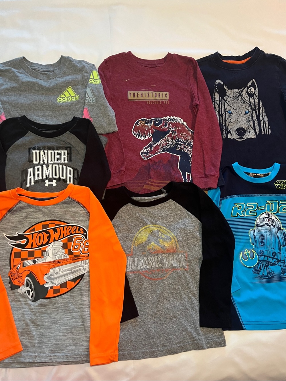 Lot of 7 Boys Long Sleeve Shirts